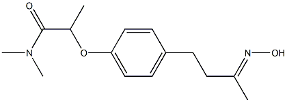 2-{4-[3-(hydroxyimino)butyl]phenoxy}-N,N-dimethylpropanamide Structure