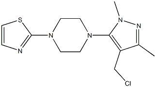 2-{4-[4-(chloromethyl)-1,3-dimethyl-1H-pyrazol-5-yl]piperazin-1-yl}-1,3-thiazole