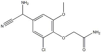 2-{4-[amino(cyano)methyl]-2-chloro-6-methoxyphenoxy}acetamide,,结构式