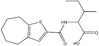 2-{4H,5H,6H,7H,8H-cyclohepta[b]thiophen-2-ylformamido}-3-methylpentanoic acid 结构式