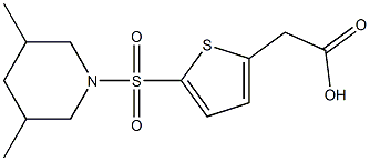 2-{5-[(3,5-dimethylpiperidine-1-)sulfonyl]thiophen-2-yl}acetic acid|