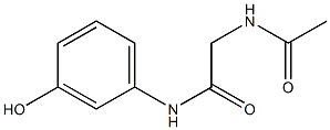 2-acetamido-N-(3-hydroxyphenyl)acetamide Struktur
