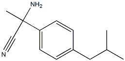 2-amino-2-(4-isobutylphenyl)propanenitrile,,结构式