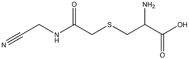 2-amino-3-({2-[(cyanomethyl)amino]-2-oxoethyl}thio)propanoic acid Struktur