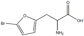 2-amino-3-(5-bromo-2-furyl)propanoic acid 化学構造式
