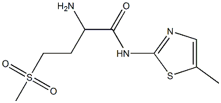 2-amino-4-(methylsulfonyl)-N-(5-methyl-1,3-thiazol-2-yl)butanamide Struktur