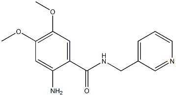 2-amino-4,5-dimethoxy-N-(pyridin-3-ylmethyl)benzamide 化学構造式