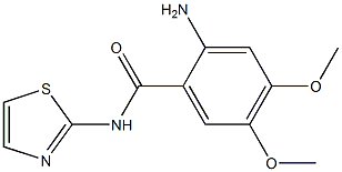 2-amino-4,5-dimethoxy-N-1,3-thiazol-2-ylbenzamide 结构式