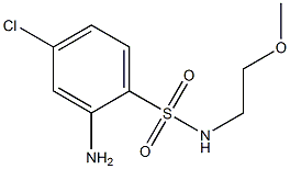 2-amino-4-chloro-N-(2-methoxyethyl)benzene-1-sulfonamide 化学構造式