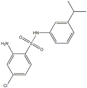 2-amino-4-chloro-N-[3-(propan-2-yl)phenyl]benzene-1-sulfonamide 结构式