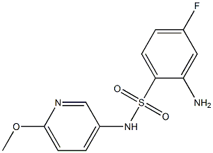 2-amino-4-fluoro-N-(6-methoxypyridin-3-yl)benzene-1-sulfonamide Structure