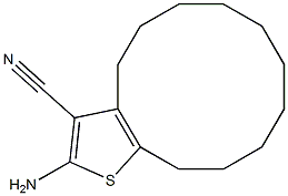 2-amino-4H,5H,6H,7H,8H,9H,10H,11H,12H,13H-cyclododeca[b]thiophene-3-carbonitrile,,结构式