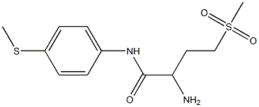 2-amino-4-methanesulfonyl-N-[4-(methylsulfanyl)phenyl]butanamide,,结构式