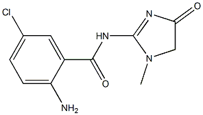 2-amino-5-chloro-N-(1-methyl-4-oxo-4,5-dihydro-1H-imidazol-2-yl)benzamide Struktur