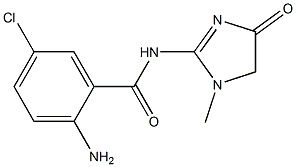 2-amino-5-chloro-N-(1-methyl-4-oxo-4,5-dihydro-1H-imidazol-2-yl)benzamide 化学構造式