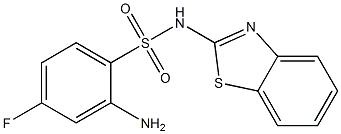 2-amino-N-(1,3-benzothiazol-2-yl)-4-fluorobenzene-1-sulfonamide Structure