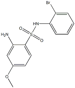 2-amino-N-(2-bromophenyl)-4-methoxybenzene-1-sulfonamide 结构式