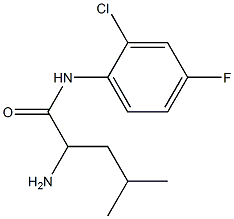 2-amino-N-(2-chloro-4-fluorophenyl)-4-methylpentanamide Struktur