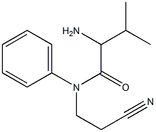 2-amino-N-(2-cyanoethyl)-3-methyl-N-phenylbutanamide 结构式