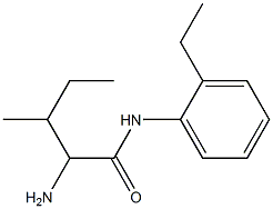 2-amino-N-(2-ethylphenyl)-3-methylpentanamide 化学構造式