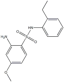 2-amino-N-(2-ethylphenyl)-4-methoxybenzene-1-sulfonamide Struktur