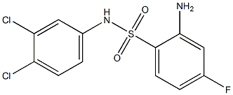 2-amino-N-(3,4-dichlorophenyl)-4-fluorobenzene-1-sulfonamide Structure