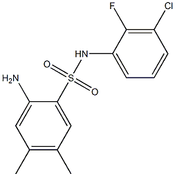 2-amino-N-(3-chloro-2-fluorophenyl)-4,5-dimethylbenzene-1-sulfonamide Structure