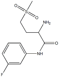2-amino-N-(3-fluorophenyl)-4-(methylsulfonyl)butanamide 结构式