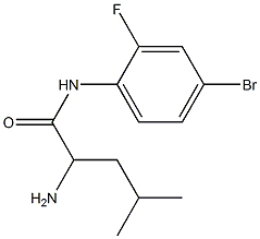 2-amino-N-(4-bromo-2-fluorophenyl)-4-methylpentanamide 结构式