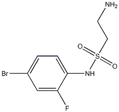 2-amino-N-(4-bromo-2-fluorophenyl)ethane-1-sulfonamide 化学構造式