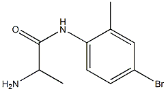 2-amino-N-(4-bromo-2-methylphenyl)propanamide 结构式