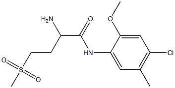 2-amino-N-(4-chloro-2-methoxy-5-methylphenyl)-4-methanesulfonylbutanamide,,结构式