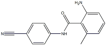 2-amino-N-(4-cyanophenyl)-6-methylbenzamide,,结构式