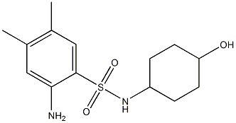 2-amino-N-(4-hydroxycyclohexyl)-4,5-dimethylbenzene-1-sulfonamide Structure