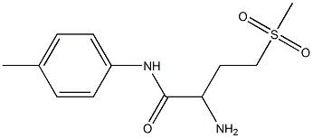 2-amino-N-(4-methylphenyl)-4-(methylsulfonyl)butanamide Struktur