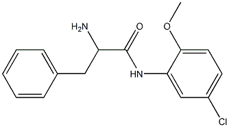 2-amino-N-(5-chloro-2-methoxyphenyl)-3-phenylpropanamide Struktur