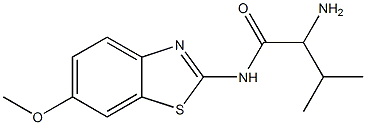 2-amino-N-(6-methoxy-1,3-benzothiazol-2-yl)-3-methylbutanamide 化学構造式