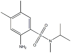 2-amino-N,4,5-trimethyl-N-(propan-2-yl)benzene-1-sulfonamide,,结构式