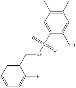 2-amino-N-[(2-fluorophenyl)methyl]-4,5-dimethylbenzene-1-sulfonamide