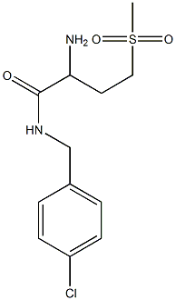 2-amino-N-[(4-chlorophenyl)methyl]-4-methanesulfonylbutanamide Structure