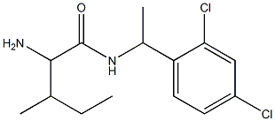 2-amino-N-[1-(2,4-dichlorophenyl)ethyl]-3-methylpentanamide 化学構造式