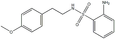 2-amino-N-[2-(4-methoxyphenyl)ethyl]benzene-1-sulfonamide 结构式