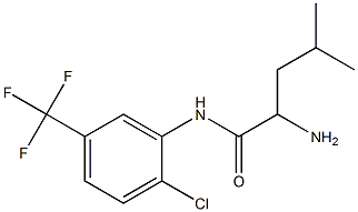 2-amino-N-[2-chloro-5-(trifluoromethyl)phenyl]-4-methylpentanamide 结构式