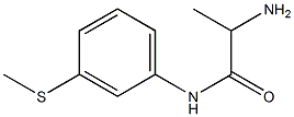 2-amino-N-[3-(methylthio)phenyl]propanamide 结构式