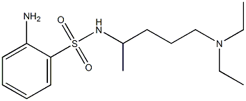 2-amino-N-[5-(diethylamino)pentan-2-yl]benzene-1-sulfonamide,,结构式