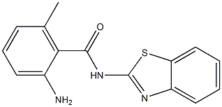 2-amino-N-1,3-benzothiazol-2-yl-6-methylbenzamide,,结构式