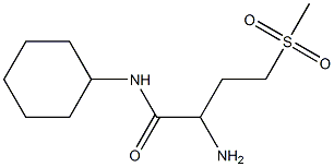 2-amino-N-cyclohexyl-4-(methylsulfonyl)butanamide Structure