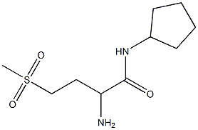 2-amino-N-cyclopentyl-4-(methylsulfonyl)butanamide,,结构式