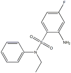 2-amino-N-ethyl-4-fluoro-N-phenylbenzene-1-sulfonamide 结构式