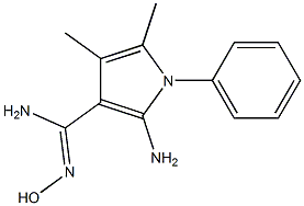 2-amino-N'-hydroxy-4,5-dimethyl-1-phenyl-1H-pyrrole-3-carboximidamide 化学構造式